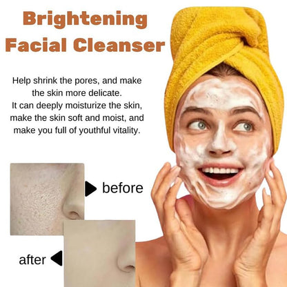 2 Pcs Hoygi Turmeric Kojic Acid Foaming Face Wash, Glow Wash Turmeric Face Wash with Brush Turmeric Foaming Facial Deep Cleansing Scrub Exfoliating.